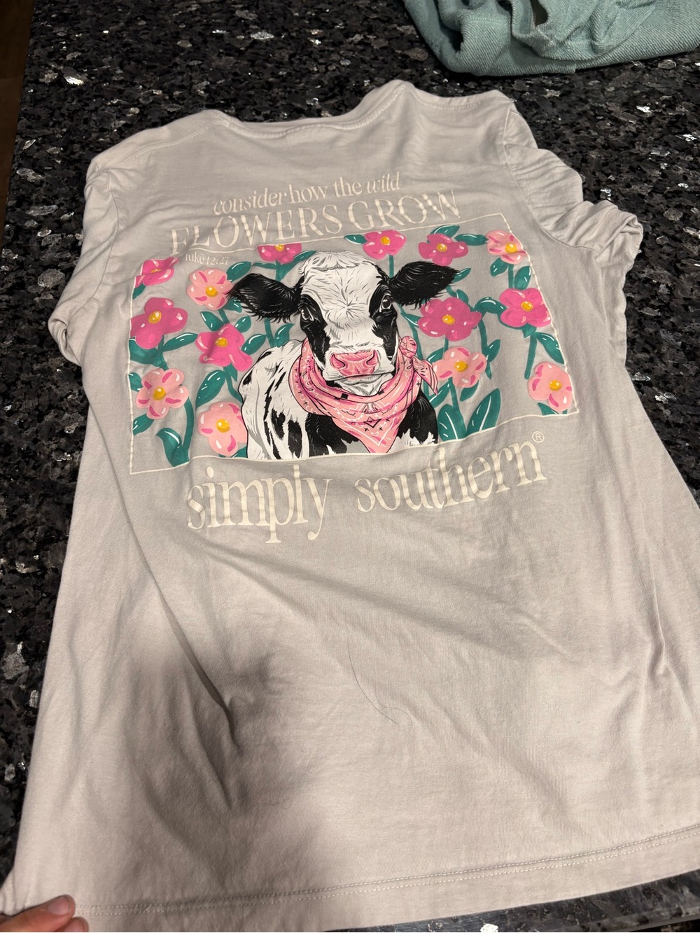 Simply Southern long sleeve with Cow & Pink Floral Graphic